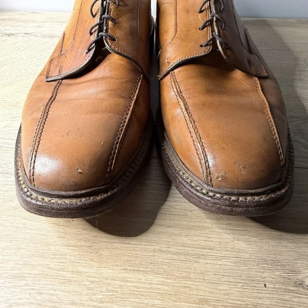Allen Edmonds Hillcrest Brown Bicycle Toe Oxford Derby‎ Dress Shoes Mens Size 11